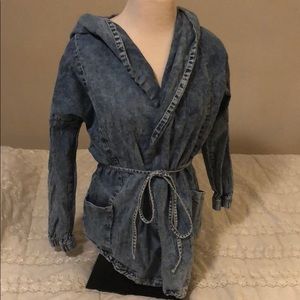 Chambray Tie Up Denim Jacket